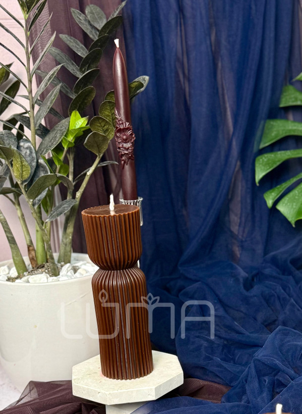 استوانه ساعت شنی امپریال ۲۳ سانتی - شمع معطر دکوری